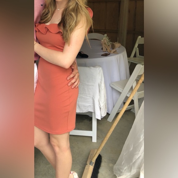 Burnt Orange Cocktail / Semi-formal Dress - Picture 3 of 3